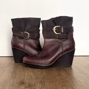Timberland Earth Keepers Wedgebrook Boot in Burgundy - Size 8.5
